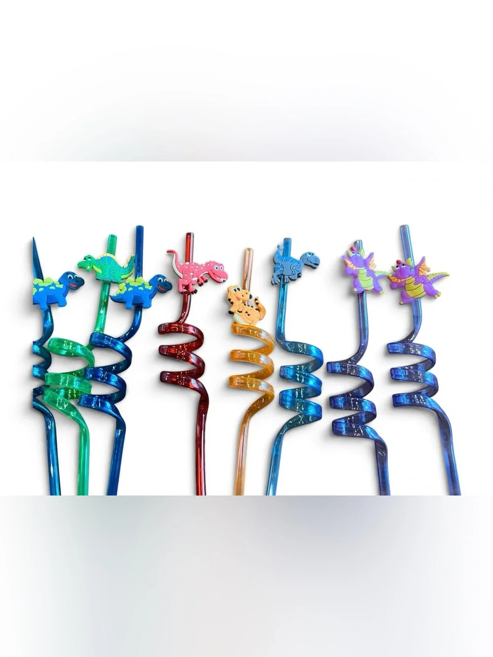 Dinosaur Party Favor Set – 10 Straws and Tattoos